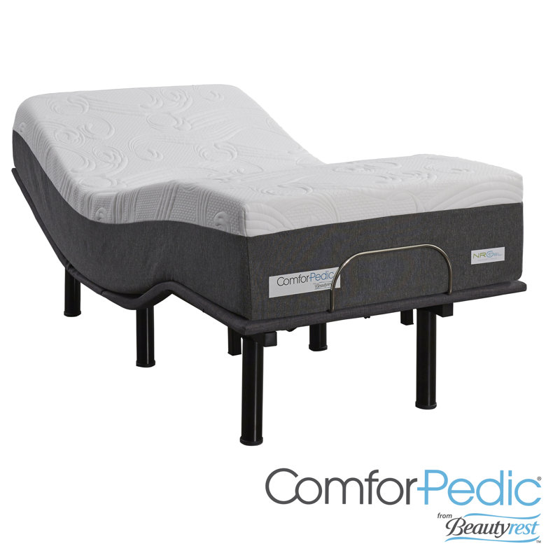 ComforPedic from Beautyrest Medium Gel Memory Foam Mattress with Adjustable Base, Twin XL, 12"