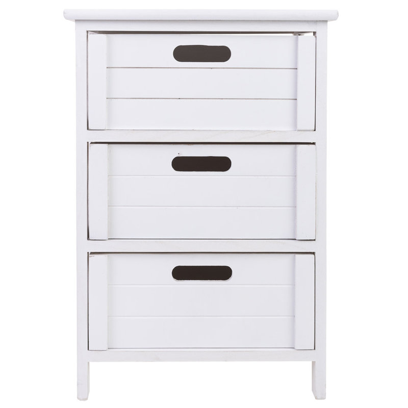Lovingston 40cm W 3 - Drawer Chest of Drawers, White