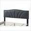 Cadre de lit plateforme grand format en toile de jute gris anthracite pour chambre à coucher principale - aucun sommier nécessaire, garniture cloutée rétro