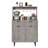 2-Door Sideboard Buffet Cabinet with 2 Drawers, Wood Storage Cabinet-1431199095
