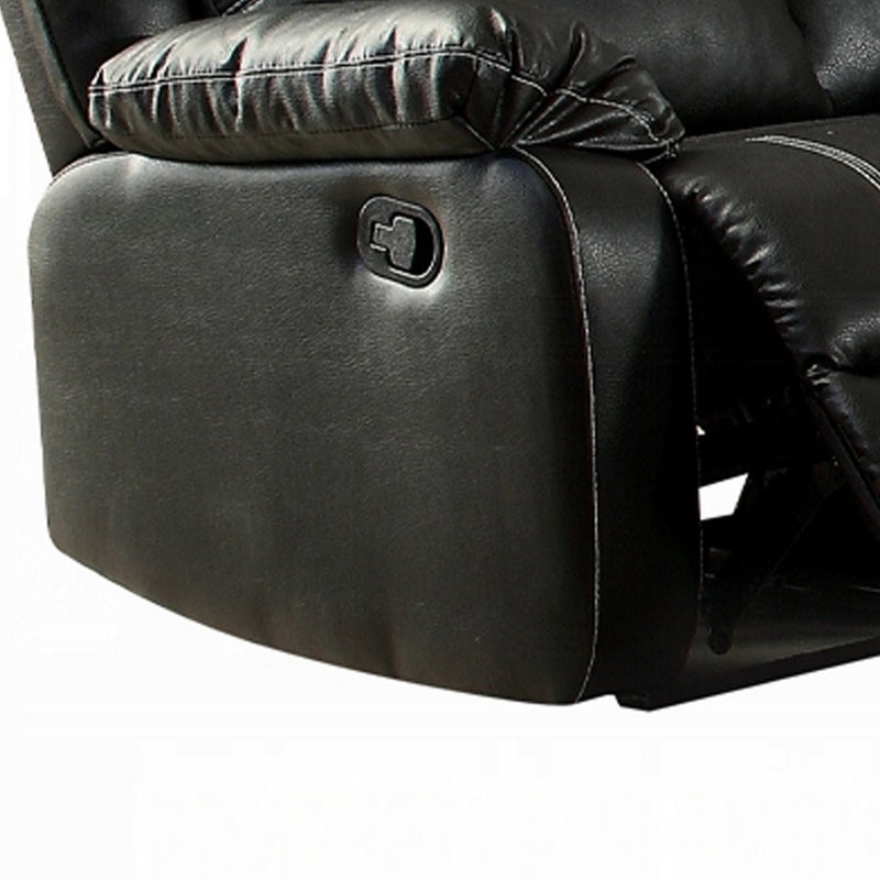Canapé inclinable manuel 3 places Zuru Motion, Noir, noir, noir, noir, H 40 po x l 81 po x P 37 po