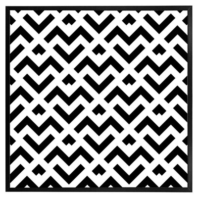 Fairstead Black & White Geometric - Single Picture Frame Print