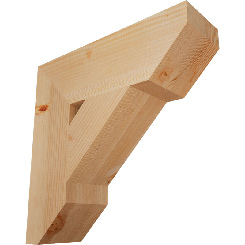 Support traditionnel en bois rustique à lattes, Sapin de Douglas, H 20 po x l 5,5 po x P 20 po
