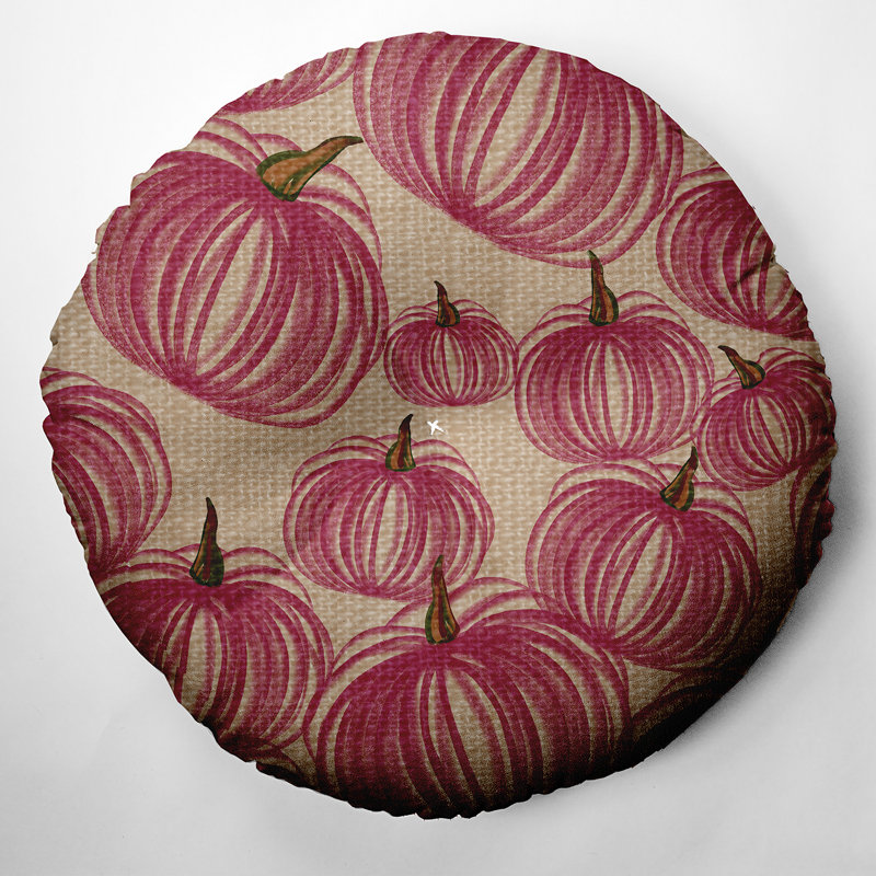 Coussin de sol 320_Gourds Galore Fall, 26 po x 26 po, Orange