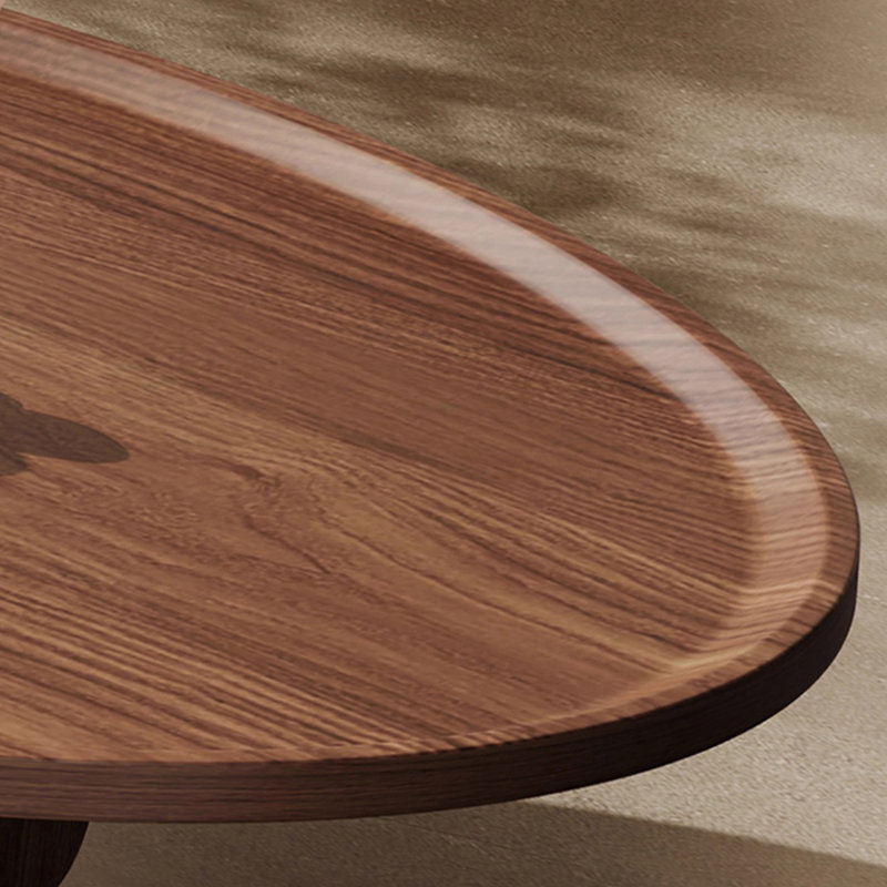 Solid wood oval creative retro tea table