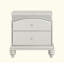 Table de chevet à finition platine avec 2 tiroirs en strass scintillants et meubles en bois 1pc