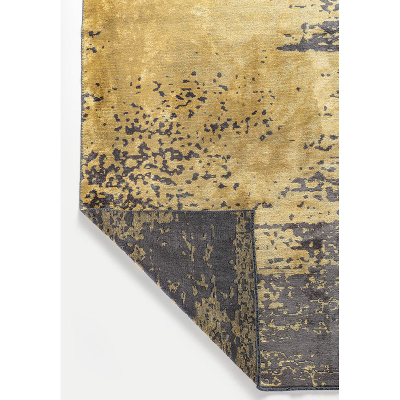 Beber Abstract Hand Loom Indoor / Outdoor Area Rug, Rectangle 5'3" x 7'7"
