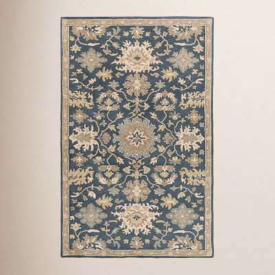 Arden Hand Tufted Wool Navy/Brown/Light Beige Rug