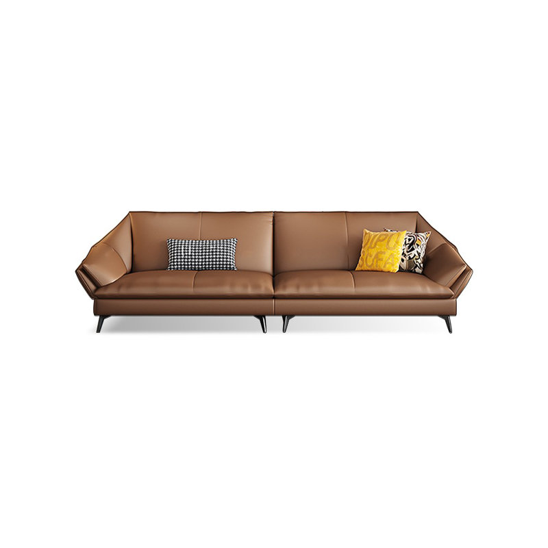 Canapé modulaire en cuir véritable, Café