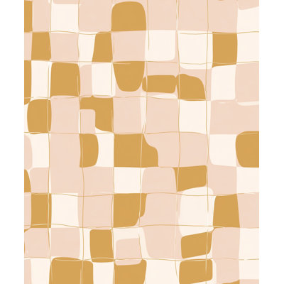 Papier peint abstrait à carreaux, décoration murale moderne