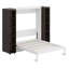 Lit escamotable mural Murphy avec portes de rangement-123007634
