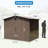 8.2' X 6.2' Metal Steel Outdoor Storehouse - Utility Tool Storage For Lawn Double Lockable Doors, Air Vents , Rust-, Brown Shed Backyard Garden , Rust-, -