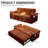 73" Queen Square Arms Tufted Back Convertible Sleeper Sofa with Cushions for living rooms-1160077495