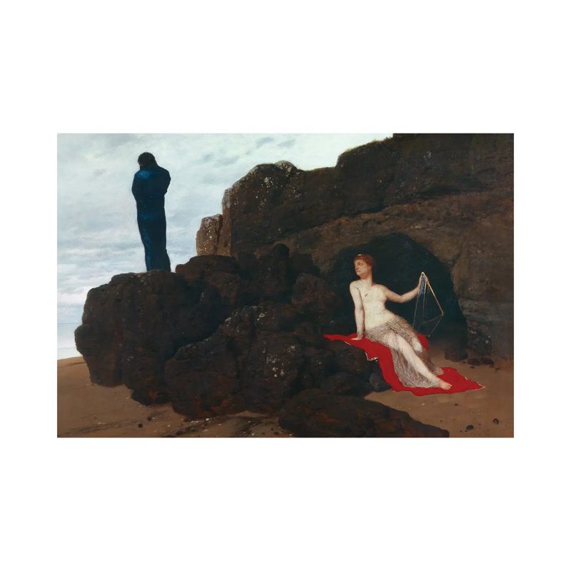 Ulysse et Calypso - ABQ85, H 40 po x l 60 po, Toile tendue, Ne s’applique pas