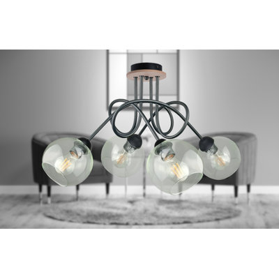 Bernadett Glass Semi Flush Mount