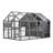 Outdoor Wooden Cat Enclosure with Multiple Play Features for Pets
