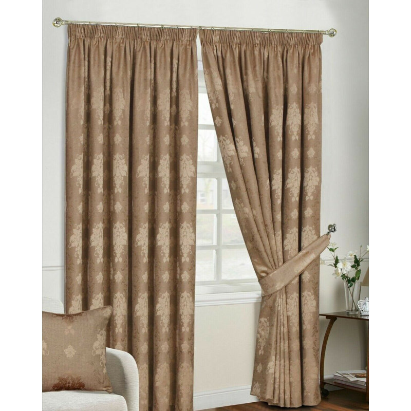 Bonita Room Darkening Pair, 117 W x 137 D cm, Coffee
