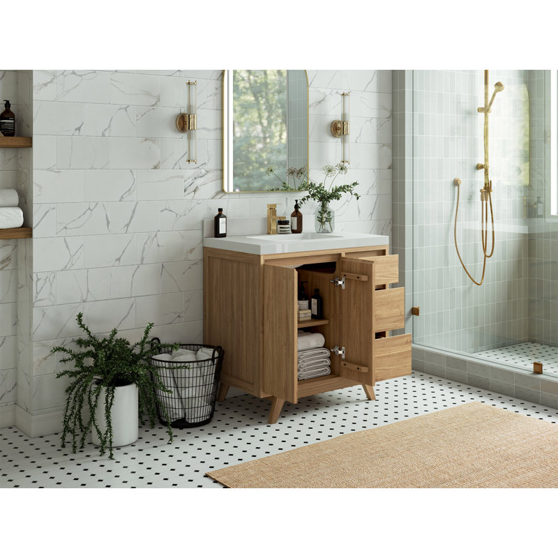 Ensemble de meuble-lavabo simple 36 po Folla, Calacatta Laza