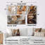 «Feather Extravaganza IV - Floral Glam Feather», reproduction d'art sur toile 4 pièces-115616992-115616993