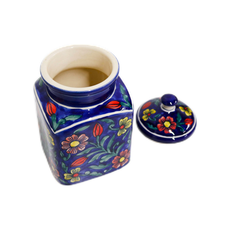 Home&Manor Ceramic Multicolor Jar