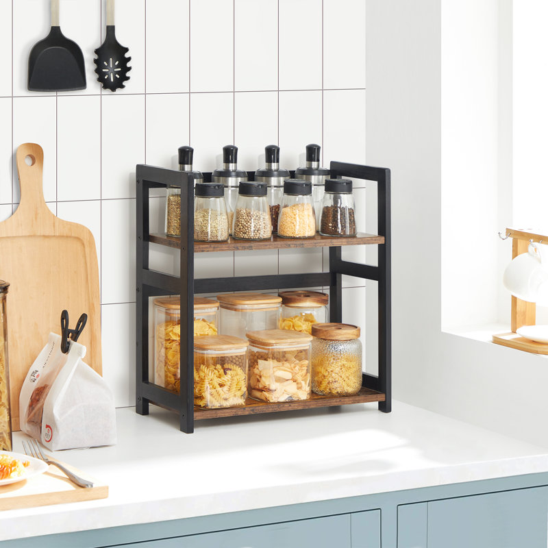 Abberton Spice Rack, Black/Brown