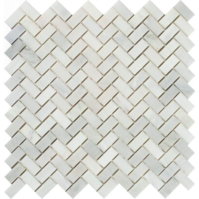 Marble Herringbone Mosaic Wall & Floor Tile