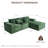 Modular Corduroy Sofas with Movable Footrest, Stylish for Any Space