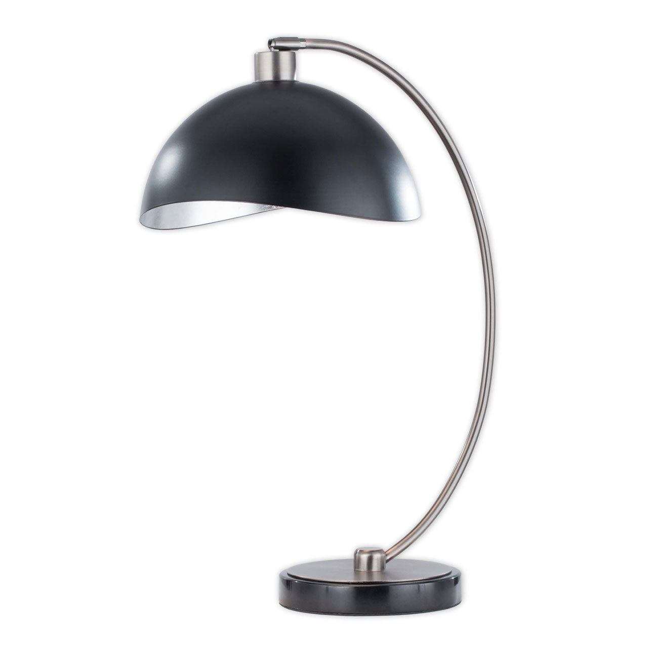 Luna Bella Marble Lamp, Matte Black, Black