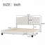 Bed, Upholstered Platform Bed With Saddle Curved Headboard And Diamond Tufted Details