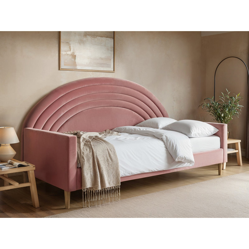 Noa Rainbow Day Bed Velvet, Pink