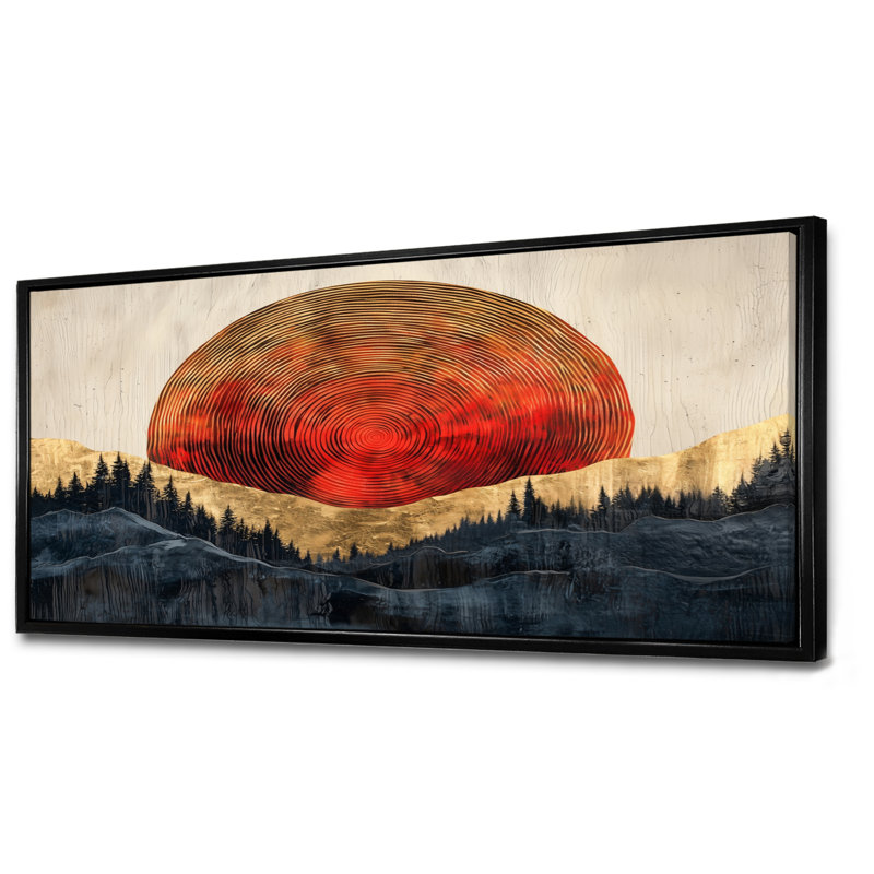 Graeff - Landscapes Canvas Art Print, H 28 po x l 60 po, Cadre flottant, Noir