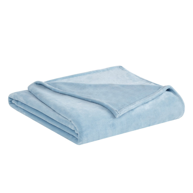 Couverture en velours vraiment doux, Bleu pâle, Simple TG