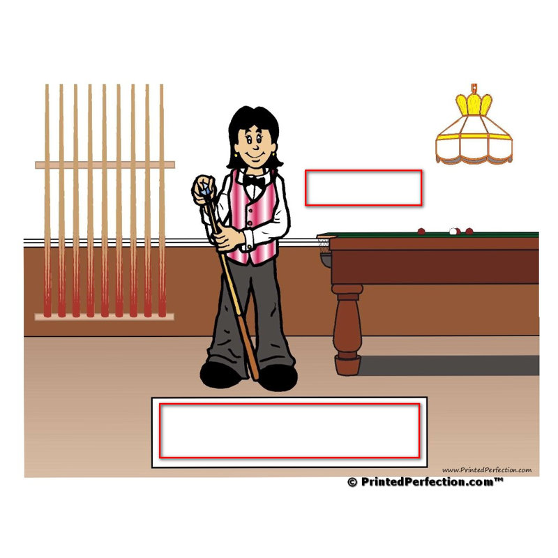 Personalized Pool Player, Billiards - Female Wooden Key Chain, Yes
