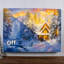 «Winter Mountain Retreat», art mural entièrement éclairé à DEL 18 x 24