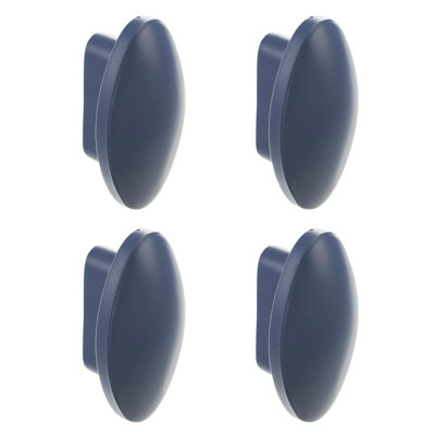 Plastic, Wood And Metal Handles & Knobs Blue Plastic Ovals Handle X4