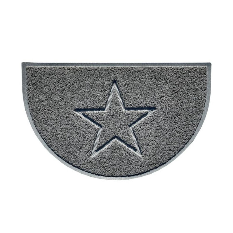 Star Non-Slip Outdoor Doormat, Grey