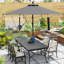 Outsunny 3 m Garden Cantilever Parasol with Cover, Tilt, UPF50+-1224942098