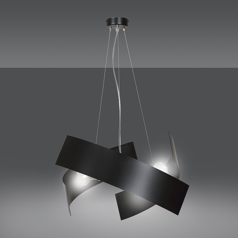 Oliviana 3 - Light Geometric Pendant, Black