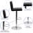 Winnols Contemporary Vinyl Adjustable Height Barstool with Panel Back and Chrome Base-93930751