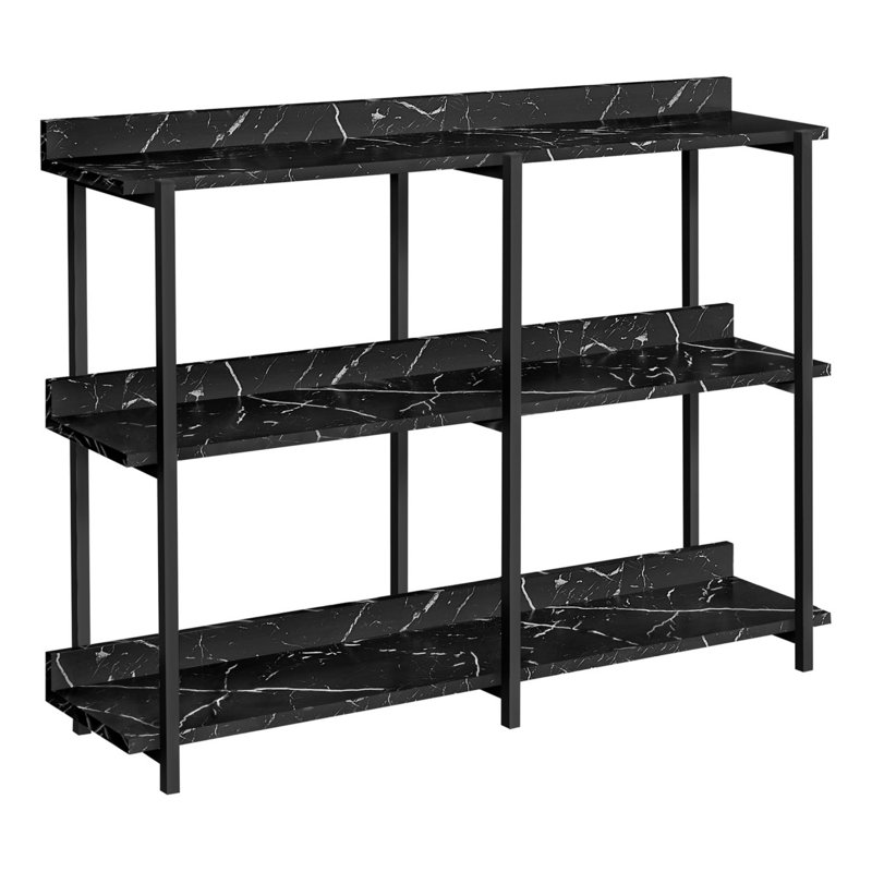 Accent Table, Console, Entryway, Narrow, Sofa, Living Room, Bedroom, Black Marble