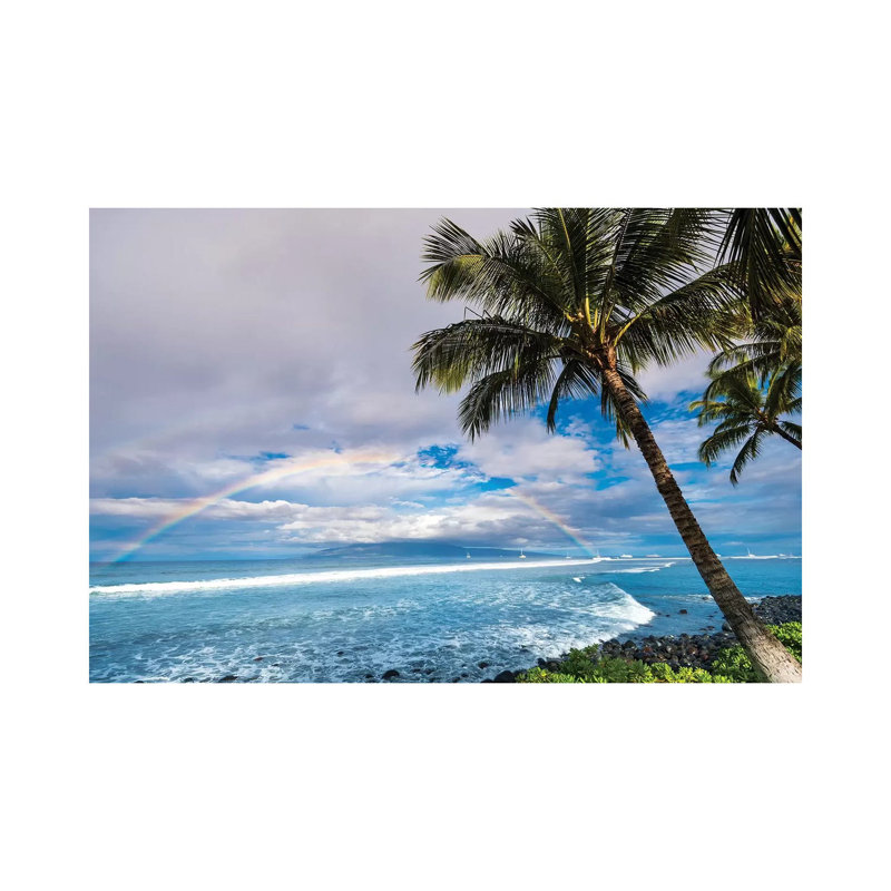Hawaiian Landscape 1 Piece Wrapped Canvas Wall Art, 20.32 cm H x 30.48 cm W