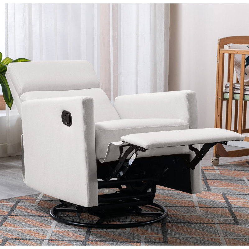 Upholstered Home Theater Seat, Beige Linen Blend