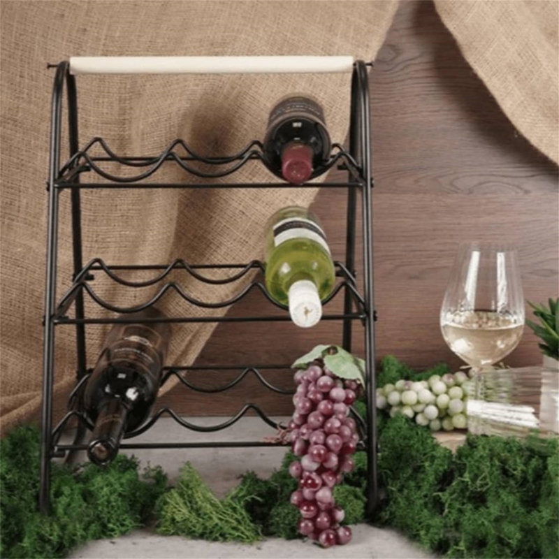 Breonia Floor Wine Bottle Rack Black