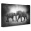 Elephants Crossing Paths In Abstract - Wrapped Canvas Painting-55316518