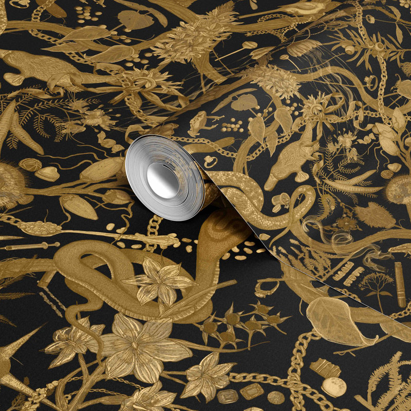 Glamour Life Wallpaper, Black/Gold