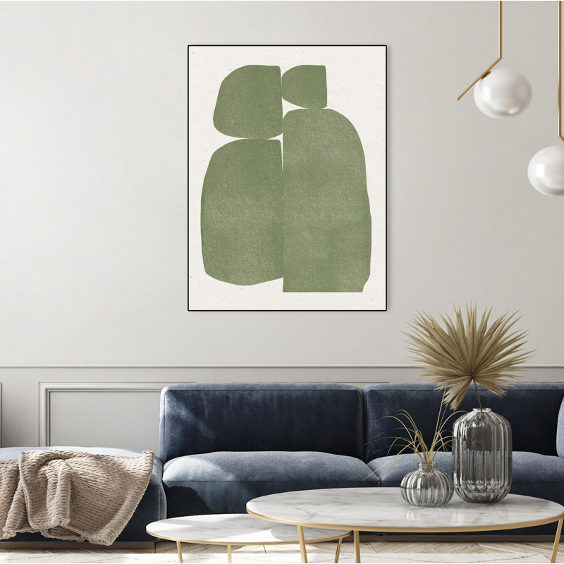 «Green Stones Composition», toile encadrée, H 24 po x l 18 po
