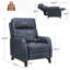 Fauteuil inclinable traditionnel surdimensionné en cuir véritable-947101521