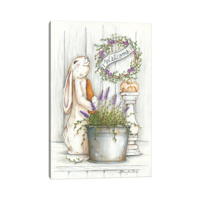 «Welcome Bunny», impression sur toile tendue