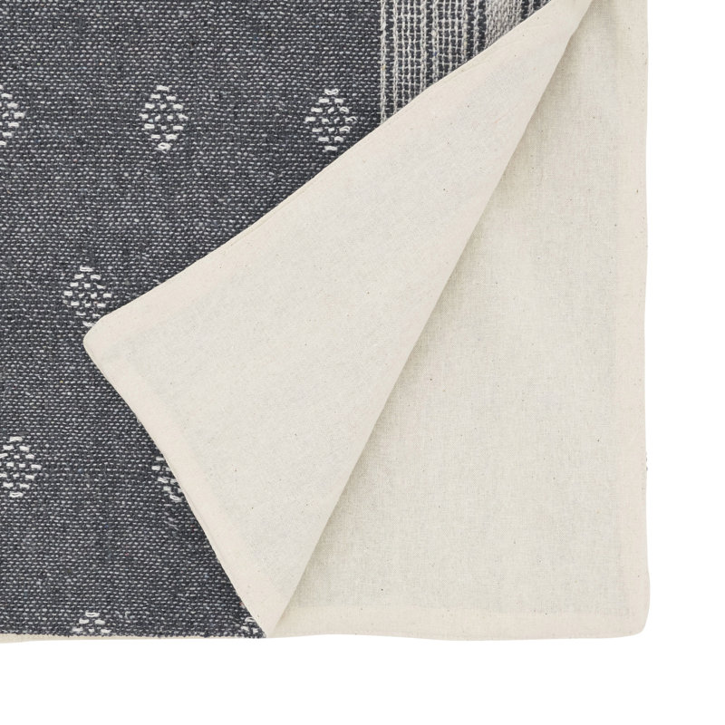 Diamond Patterned Woven Stripe Table Runner