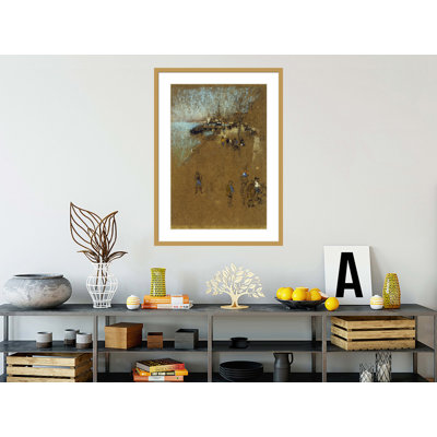 «The Zattere: Harmony in Blue and Brown» par James McNeill Whistler, impression giclée encadrée